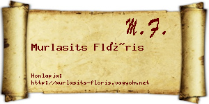 Murlasits Flóris névjegykártya